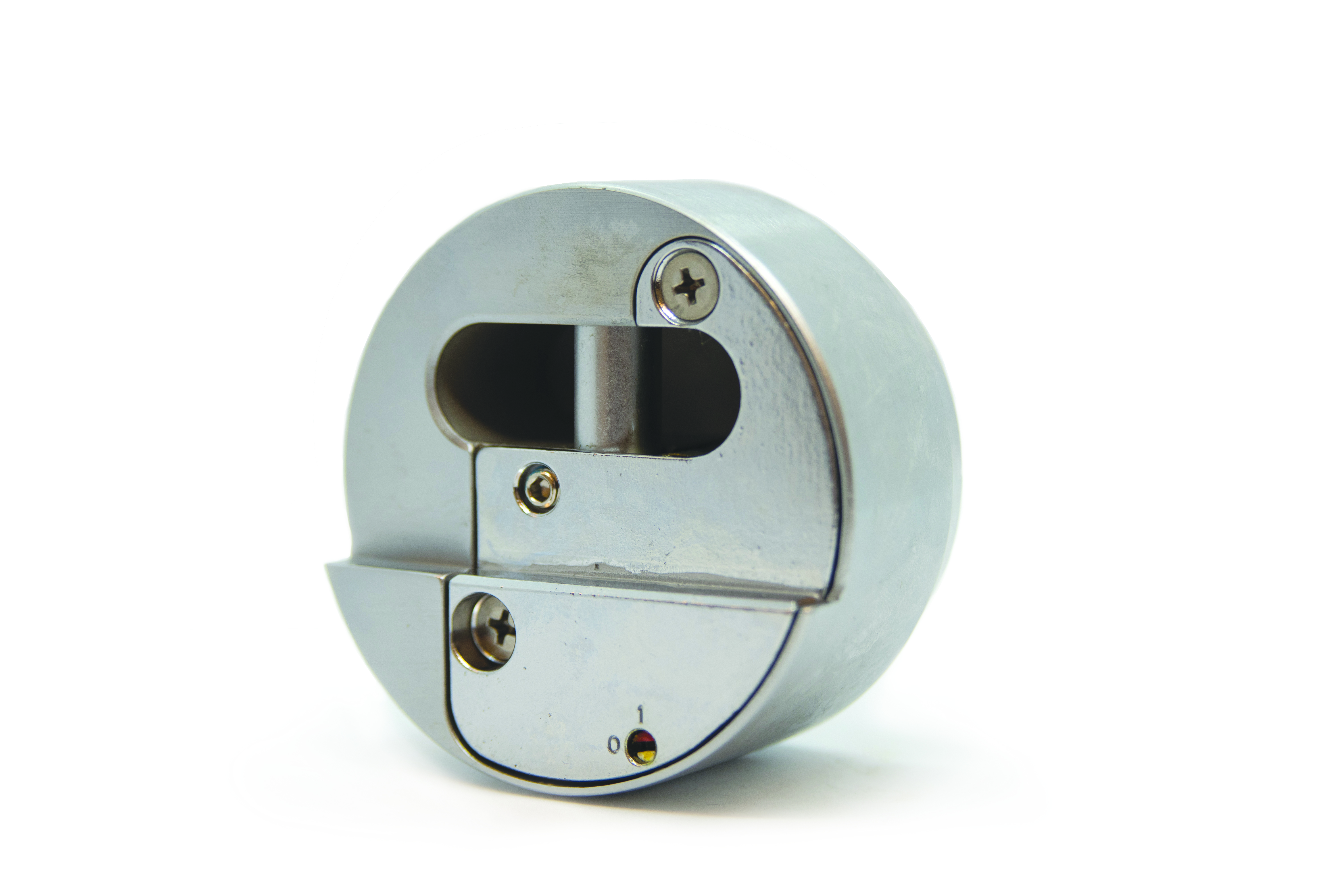 930 Series Puck Lock with Stepped Back and Hardened Steel Body 93001